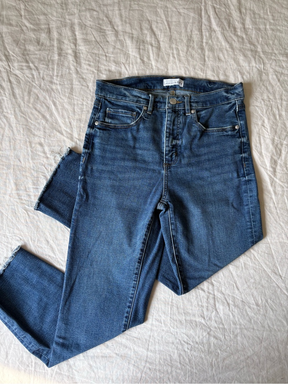 LOFT Blue High-Rise Skinny Jeans